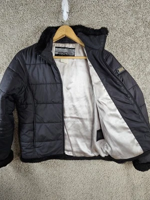 Spyder Negro Puffer Imitación Piel Esquí Snowboard Invierno Chaqueta Abrigo Para Mujer Mediano Foto 1 de 4