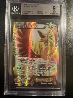 Ho-Oh EX Full Art Holo Card 121/122 Breakpoint BGS 9 PSA - Image 1 of 2