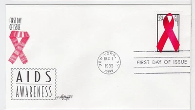 TurtlesTradingPost- Aids Awareness- 1993 #2806 FDC- Artmaster Cachet - Image 1 of 2