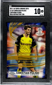 2017 Topps Chrome Lightning Strike Gold Christian Pulisic /50 #LS-CP SGC 10💎 - Bild 1 von 2