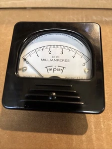 Triplett Model 327-T DC Milliamperes Panel Meter 0-5mA 3in x 3in #H - Picture 1 of 15