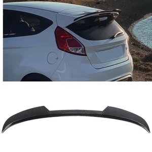1pc Rear Trunk Spoiler Lip Wing For Ford Fiesta MK6 MK6.5 2008-2017 Carbon Look - Foto 1 di 11