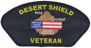 DESERT SHIELD VETERAN PATCH IRAQ KUWAIT SAUDI ARABIA GULF WAR STORM - Picture 1 of 1