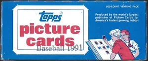 1991 Topps Baseball Vintage "Case Fresh" Vending Box - 500 Karten! - Bild 1 von 3