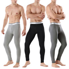 Men's Long Johns Thermal Underwear Bottom Pants Home Pajamas Trousers Legging ♪