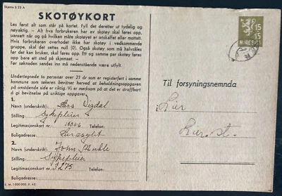 1944 Noruega Papelería Postal Paquete Recibo Tarjeta Cubierta To Lier Foto 1 de 2