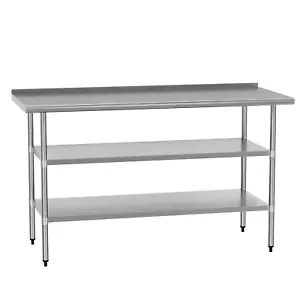 NSF Stainless Steel Table Commercial Prep & Work Table 24"x60" With 2 Undershelf - Picture 1 of 10