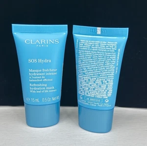 Clarins SOS Hydra Refreshing Hydration Mask 0.5 oz LOT OF 2 NW-O BOX - Picture 1 of 5