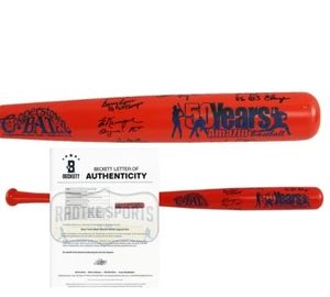 9 New York Mets Alumni Firmado Cooperstown Naranja MLB Bate-Duffy Dyer, Barry Lyon - Imagen 1 de 7