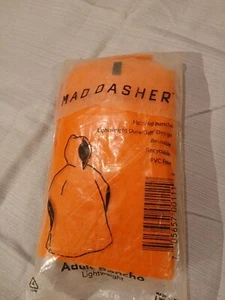 Regen Poncho mit Kapuze, wasserdicht leichtes Vinyl wiederverwendbar Notfall Erwachsene Einheitsgröße - Bild 1 von 3