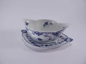Royal Copenhagen Sauce Boat Blue Fluted Half Lace - Picture 1 of 5