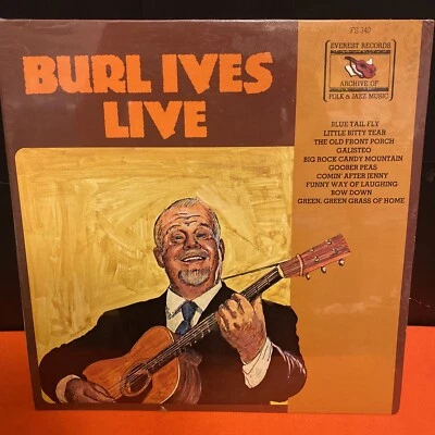 Burl Ives Live By Burl Ives LP Vinyl Everest Records FS 340 - Image 1 of 2