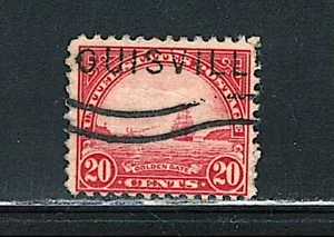 US Year of 1923 Golden Gate Single Stamp Scott# 567 (Used), - Picture 1 of 2