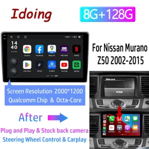 For Nissan Murano 2002-2015 Android Car Stereo Radio GPS Player 8+128GB Carplay - Picture 1 of 20