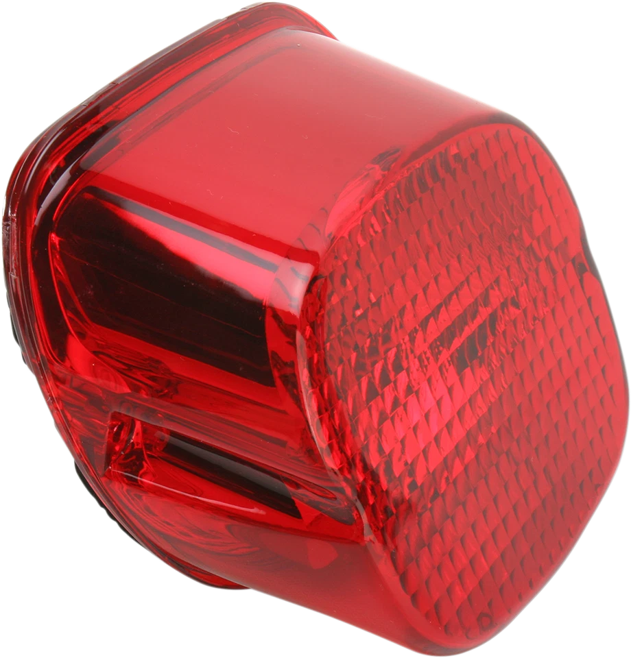 Drag Specialties Red Laydown Taillight Lens With Bottom Tag Window Harley 03-18 - Image 1 of 1