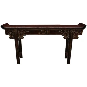 Antique Chinese Carved Console/Altar Table Scroll Edges(36-033) - Picture 1 of 6