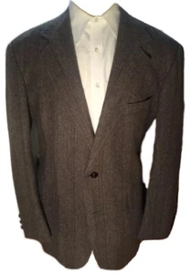 PENDLETON WOOLEN MILLS Herringbone Tweed Wool Sportcoat Blazer 42 - Made In USA - Picture 1 of 11