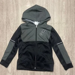 NWT NBA San Antonio Spurs Boys' XS Black Full Zip Hoodie - Picture 1 of 3