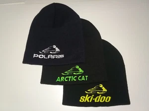 8" KNIT BEANIE - SNOWMOBILE, EMBROIDERED, HAT, POLARIS, ARCTIC CAT, SKI-DOO - Picture 1 of 1