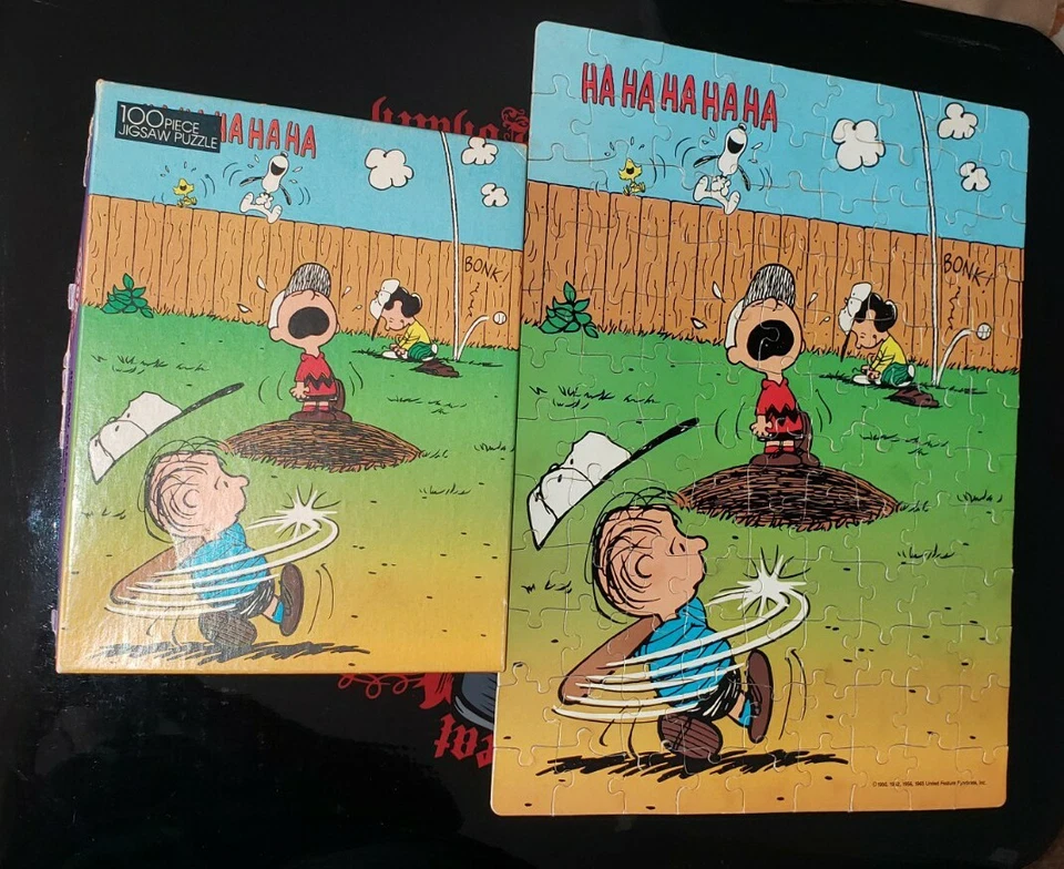复古 1965 完整 SNOOPY & FRIENDS 100 件 PUZZLE Charlie Brown Woodstock PEANUTS — 第 1/1 张图片
