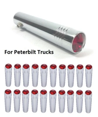 (Set/20) for Peterbilt Red Toggle Switch Extension 2-1/4" Long, Chrome Metal - Image 1 of 4