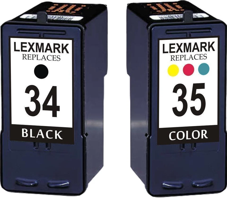 2PK  Ink Cartridge for Lexmark X4550 X5260 X5070  #34 #35 18C0035 18C0034  - Image 1 of 1