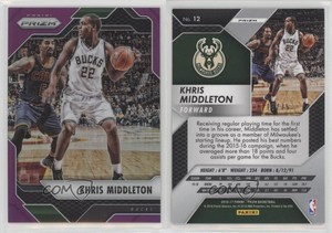 2016-17 Panini Prizm Purple Prizm /75 Khris Middleton #12