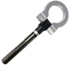Gancho de remolque de alta resistencia de carreras con anillo plegable plateado para Ford Mustang 1996-2018 - Imagen 1 de 1