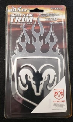 Bully Dodge Ram logo Tribal flame trim. - Image 1 of 4