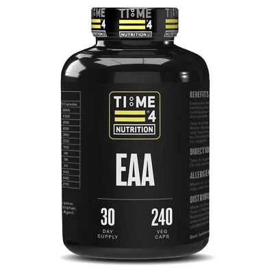 TIME 4 NUTRITION TIME 4 EAA Caspules Fermented Essential Amino Acids, Branch Chain Amino Acids