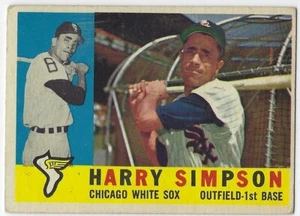 1960 Topps #180 Harry Simpson Chicago White Sox Outfielder Baseball Card - Picture 1 of 2
