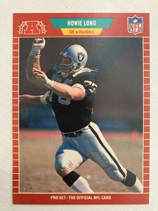 1989 PRO-SET #186 HOWIE LONG OAKLAND RAIDERS HOF'ER 031622 - Bild 1 von 2