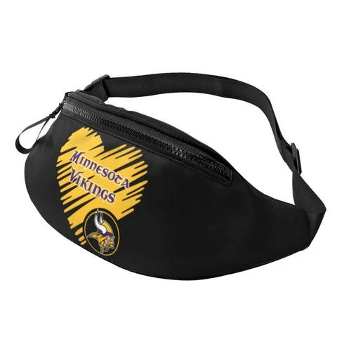 Minnesota Vikings Running Belt Love Style Camping Waist Bag Dot Zip Belt Bag Cover