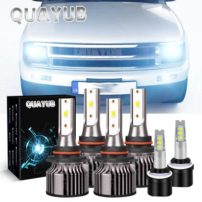 Para For Chevrolet S10 1998-2002 2003 Faros LED Alto Bajo + Bombillas Antiniebla - Image 1 of 4