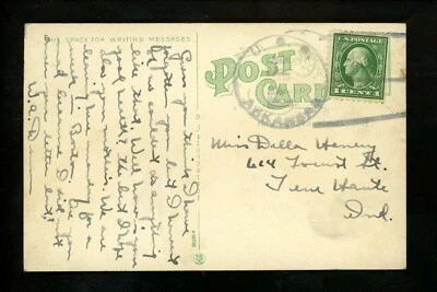 US Naval Ship Cover USS Arkansas BB33 WWI 1915 Battleship Postcard Newport RI - Image 1 of 2