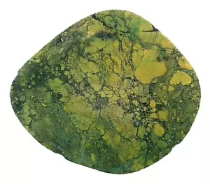 52 Grams Green Spiderweb Turquoise 2 3/4 x 2 2/5 Inch Preform Cab Rough CS489 - Picture 1 of 2