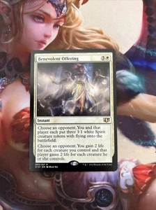 Magic The Gathering Benevolent Offering Commander 2014 003/337 regular raro casi nuevo - Imagen 1 de 2
