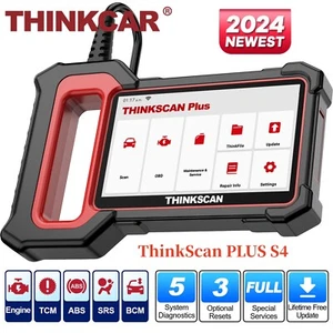 ThinkScan Plus S4 OBD2 Code Reader Scanner ABS SRS BCM TPMS Car Diagnostic Tool - Picture 1 of 10