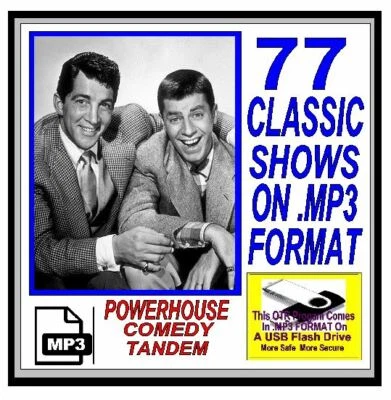 DEAN MARTIN & JERRY LEWIS 77 Old Time Radio Shows OTR MP3 On USB Flash Drive - Image 1 of 4