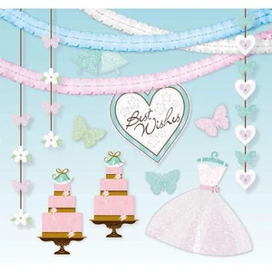 Blushing Bride Cake Bridal Shower Pink Wedding Party Giant Room Decorating Kit - Picture 1 of 1
