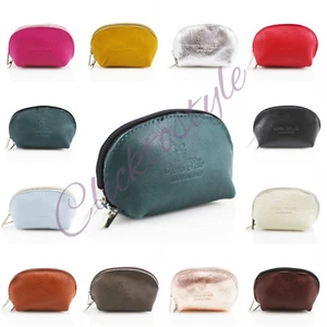 Ladies Vera Pele Half-Moon Style Small Pouch Bag Women Leather Coin Purse VP1.75 - Picture 1 of 22