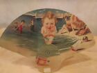 Vintage Antique 1928 Advertising Hand Fan Tri-fold Bakers Cafe Hornick Iowa 