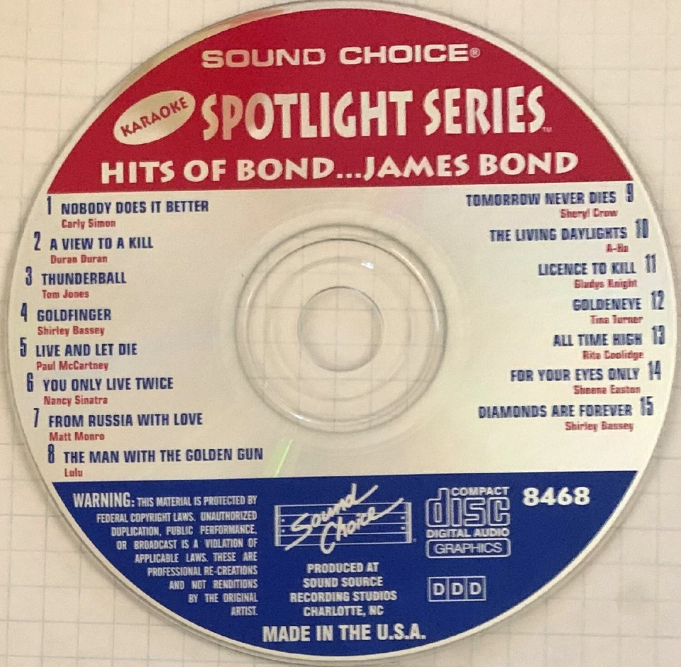 SOUND CHOICE SPOTLIGHT - HITS OF JAMES BOND - SC8468 - ¡MUY RARO! Foto 1 de 1