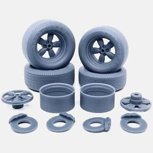 1/24 Resin 15 inch Daisy Wheels, Goodyear Blue Streak Tires, and Brakes - Picture 1 of 9