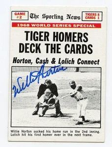 WILLIE HORTON Signed 1969 Topps World Series #163 NM Tigers Guar Authentic KOA - Picture 1 of 1