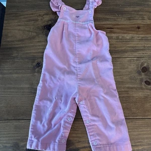 Mono babero vintage Healthtex para niña rosa chicle pana con volantes 24 m - Imagen 1 de 9