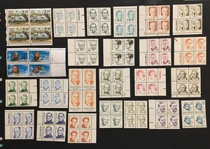 US nice LOT of stamps MNH ** portraits 24 x block of 4 - Picture 1 of 1