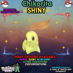 Pokemon Legends ZA 🐉 Chikorita - SHINY/NON-SHINY/ALPHAS ✨ IVs/CUSTOMS ✨ - Picture 1 of 14