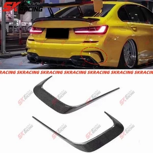 Rear Bumper Splitters Fins Kit Fits BMW 3 Series G20 M-sport Forged/Carbon Fiber - Picture 1 of 29
