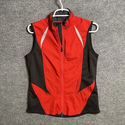 Brooks Running Vest Women’s Sz M Full Zip Red Lightweight Pockets - Image 1 of 4